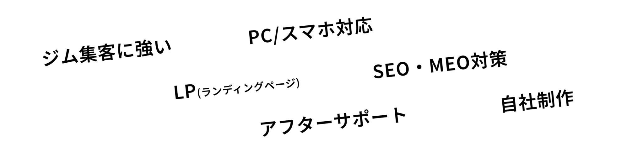 ジム集客に強い・PC/スマホ対応・LP・SEO・MEO対策・アフターサポート・自社制作